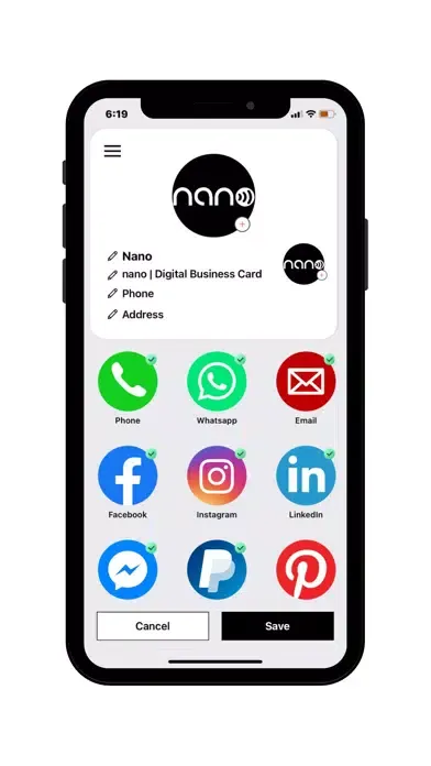 ภาพหน้าจอของ Nano - Digital Business Card