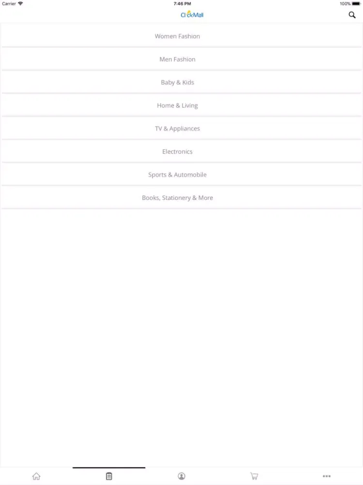 Clickmall Online Shopping App iPad  Screenshots