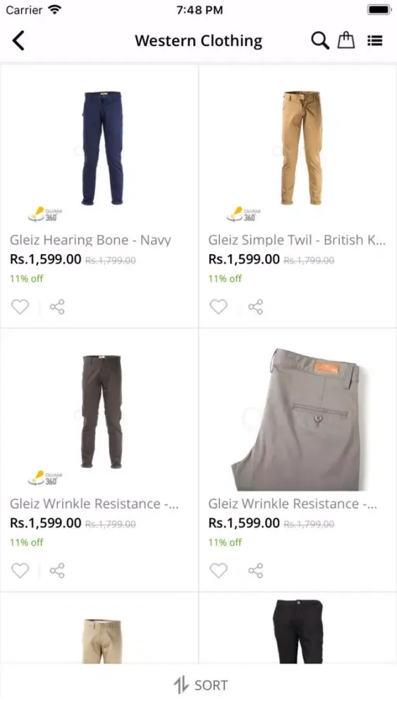 Clickmall Online Shopping App Screenshots
