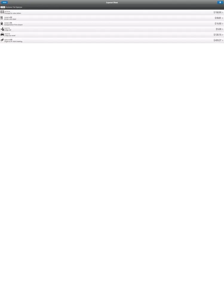 Capturas de pantalla de ClickTime Mobile iPad 