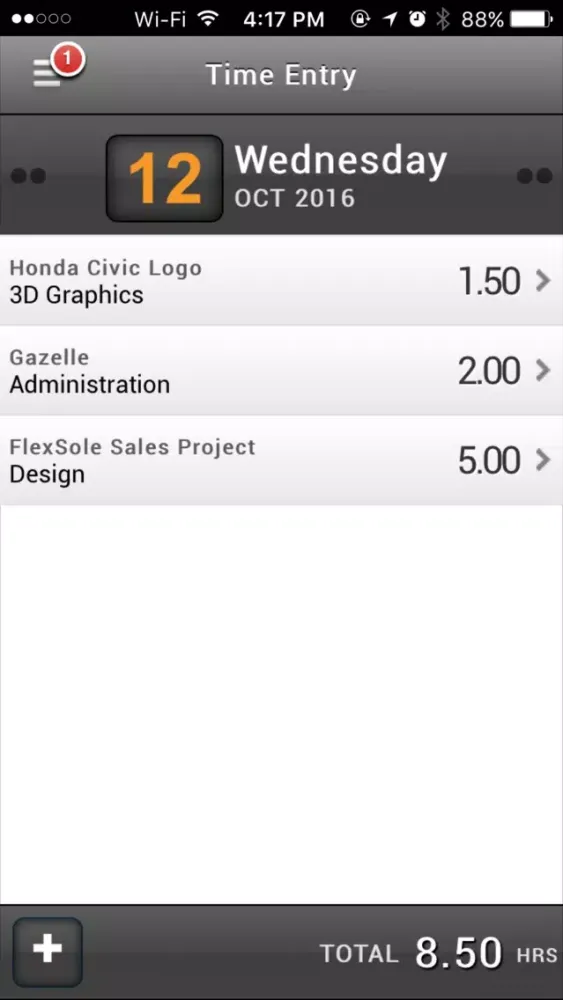 Capturas de pantalla de ClickTime Mobile