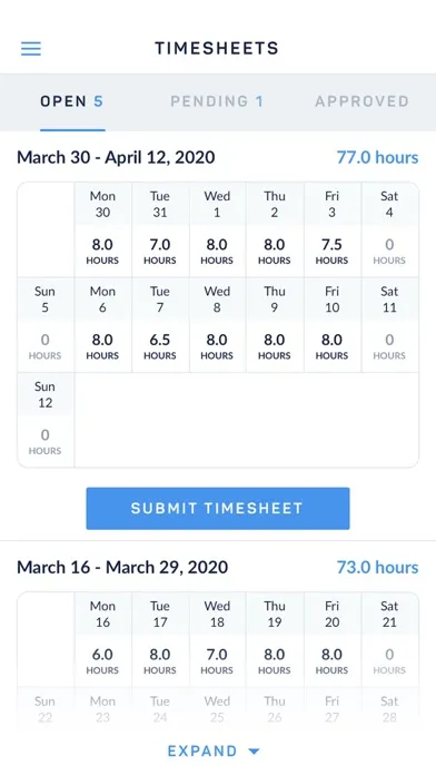 ClickTime - Time and Expenses سکرین شاٹس