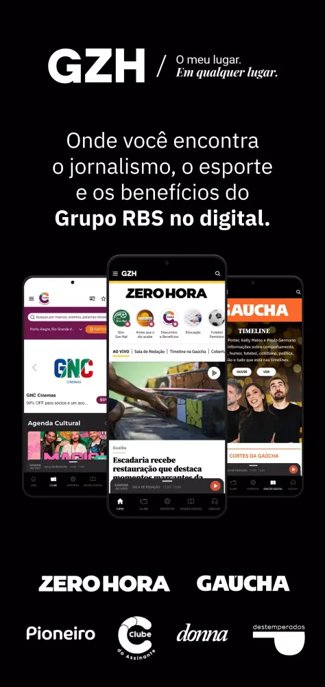Capturas de pantalla de GZH