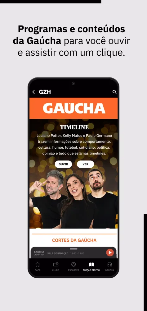Capturas de pantalla de GZH