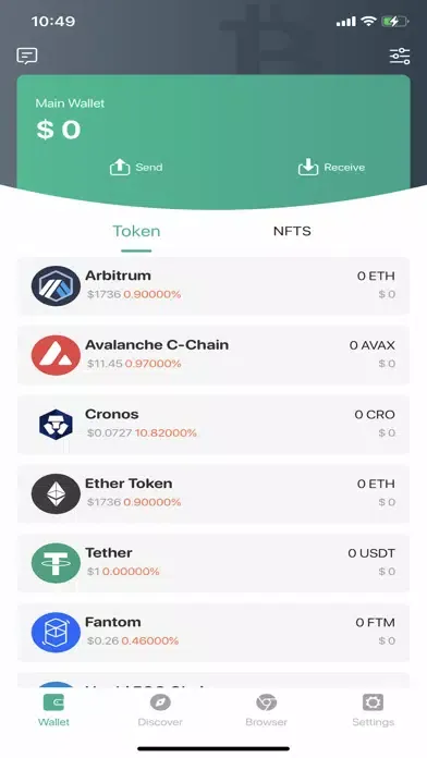 Capturas de pantalla de PanDa:DeFi wallet BTC ETH