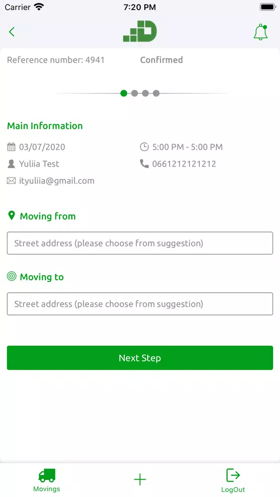 Dumbo Moving Clients Screenshots