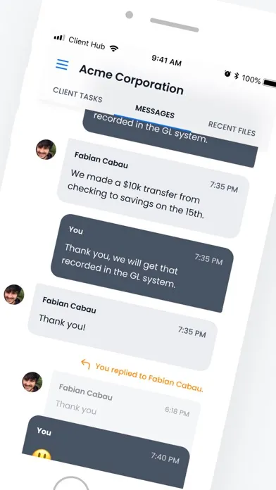 Ảnh chụp màn hình của Client Hub