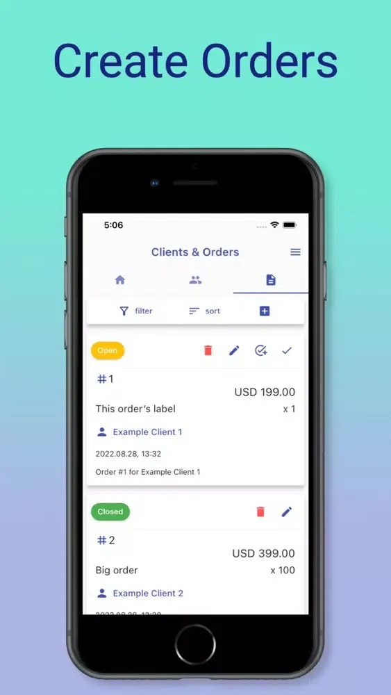 Clients and Orders CRM Ekran Görüntüleri