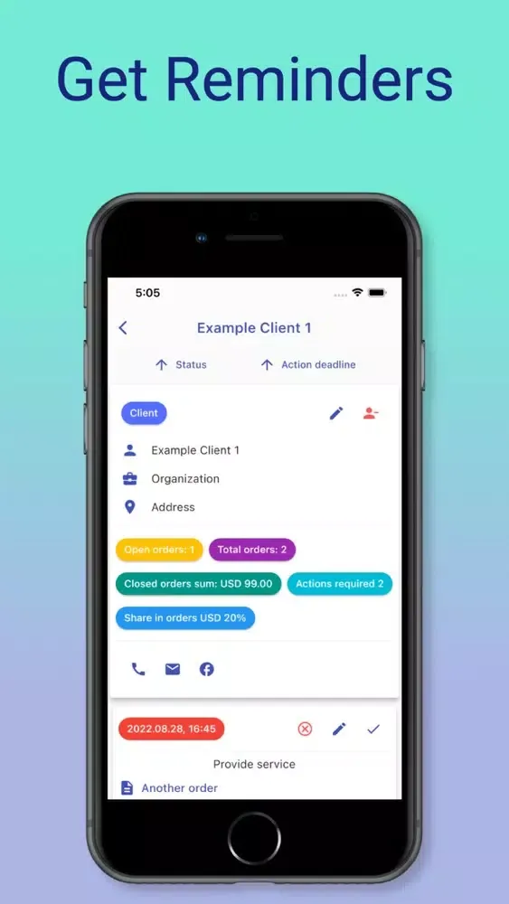 Clients and Orders CRM Ekran Görüntüleri