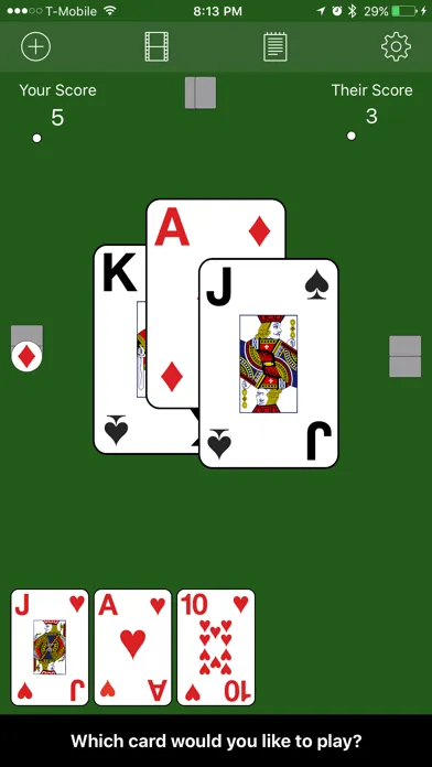 Capturas de tela do Super Euchre!
