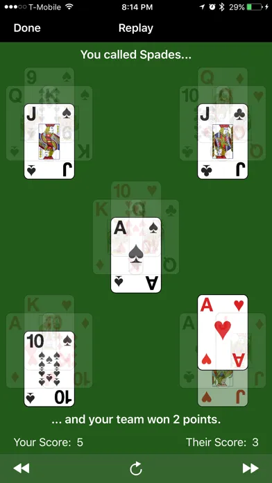 Capturas de tela do Super Euchre!