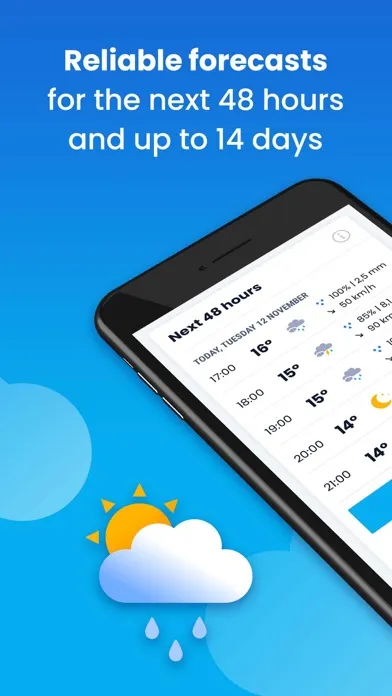Tangkapan skrin Clima: Weather forecast