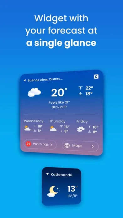 Tangkapan skrin Clima: Weather forecast