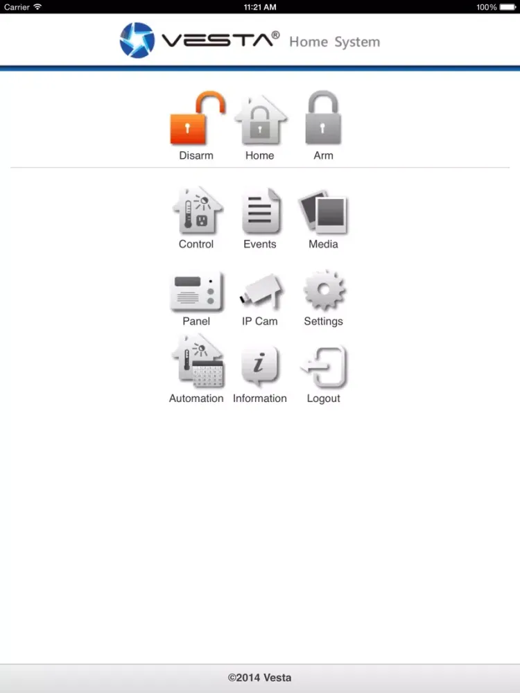Tangkapan layar Vesta Australia iPad 