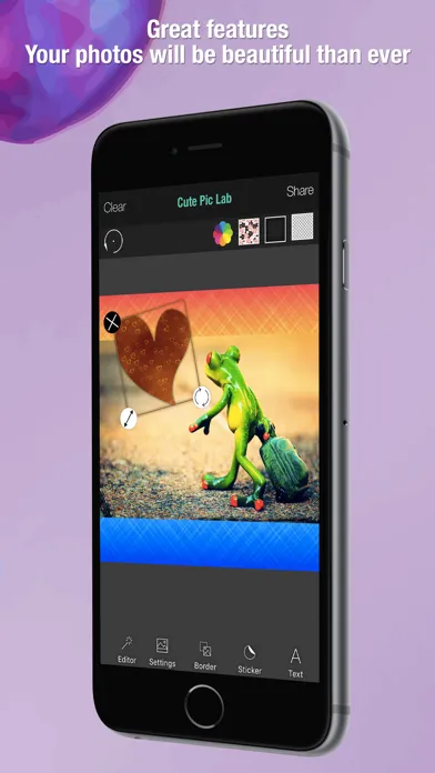 Cute Pic Lab Photo Editor Add cool stickers & text Screenshots