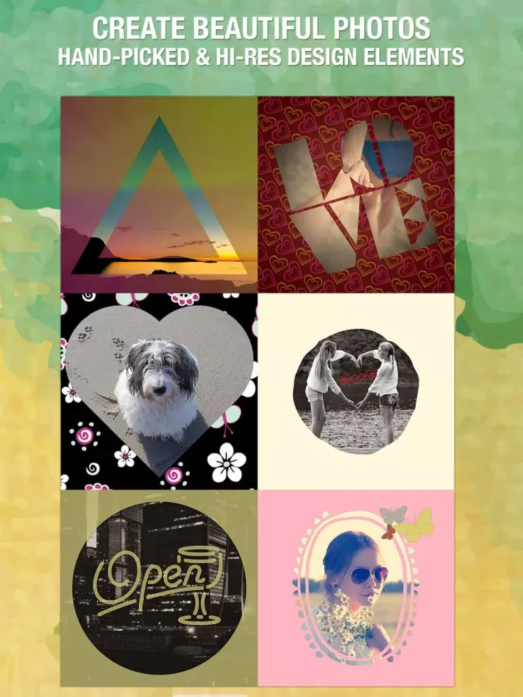 Tangkapan skrin Snap Shape On Photo : Image Editing - Get creative with stunning stickers, frames, overlays iPad 