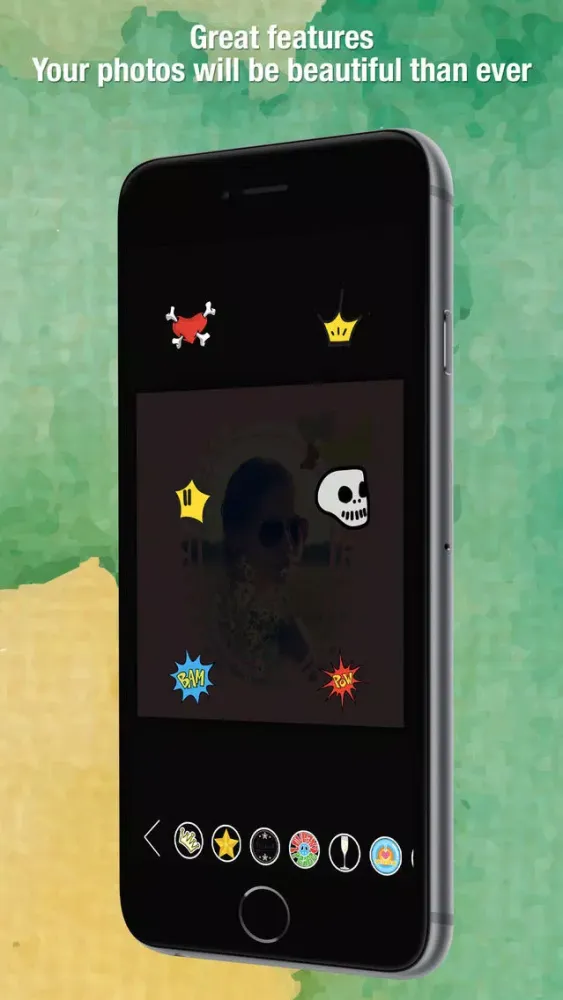 Tangkapan skrin Snap Shape On Photo : Image Editing - Get creative with stunning stickers, frames, overlays