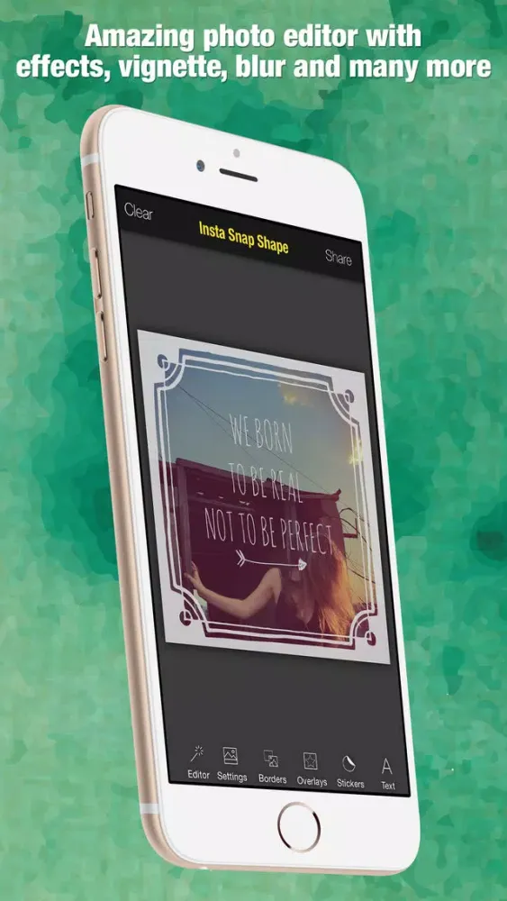 Tangkapan skrin Snap Shape On Photo : Image Editing - Get creative with stunning stickers, frames, overlays