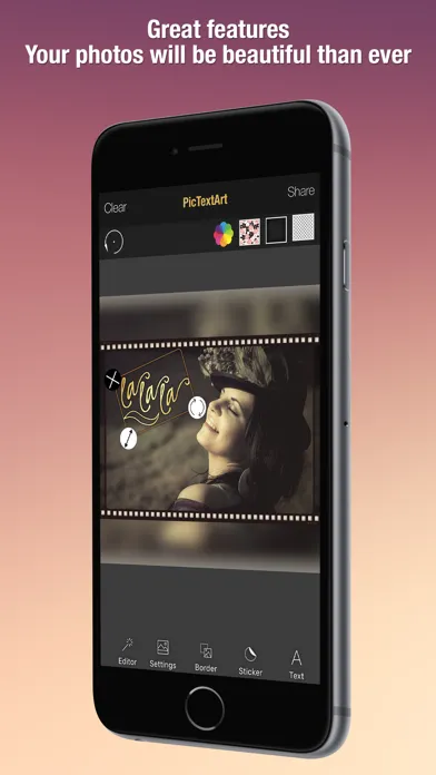 ภาพหน้าจอของ PicTextArt - Easy to add word, caption edit photos