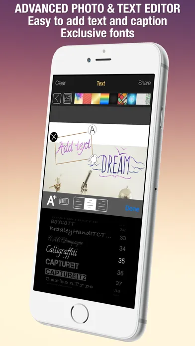 ภาพหน้าจอของ PicTextArt - Easy to add word, caption edit photos