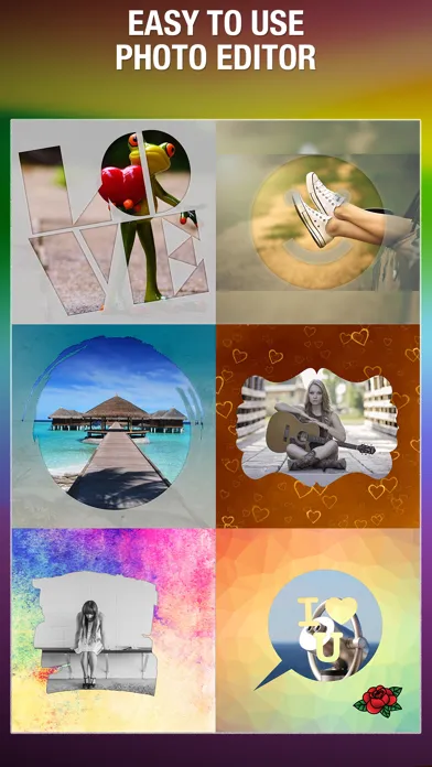ภาพหน้าจอของ Shape Over Pic Cool Text & Photo Editor - Adding overlay silhouette symbol mask to picture