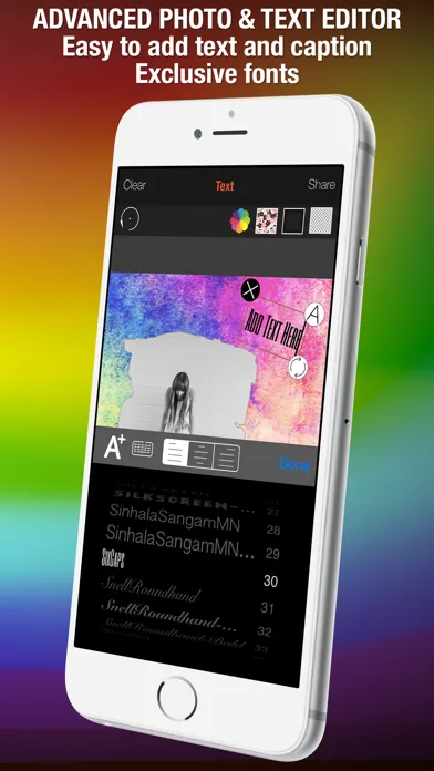 ภาพหน้าจอของ Shape Over Pic Cool Text & Photo Editor - Adding overlay silhouette symbol mask to picture