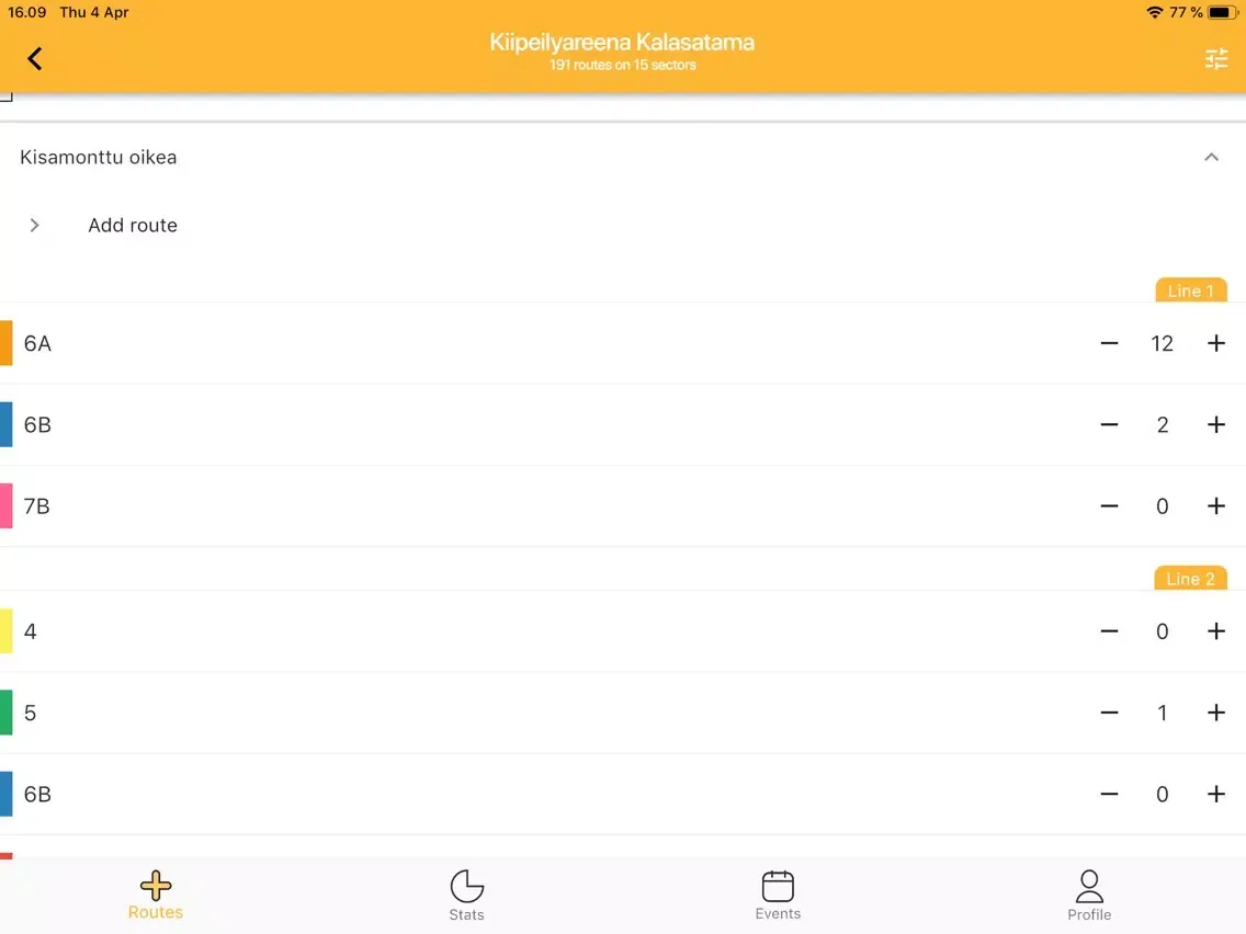 Climbs iPad  Screenshots