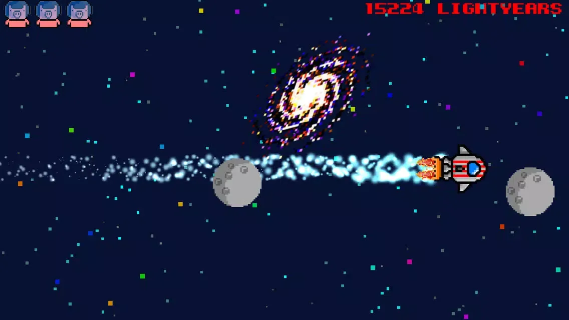 Pixel Space Pig - The Interstellar Flight स्क्रीनशॉट