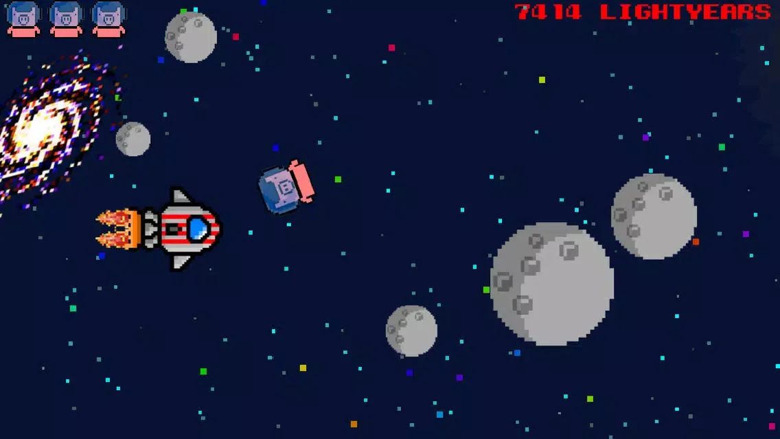 Pixel Space Pig - The Interstellar Flight स्क्रीनशॉट