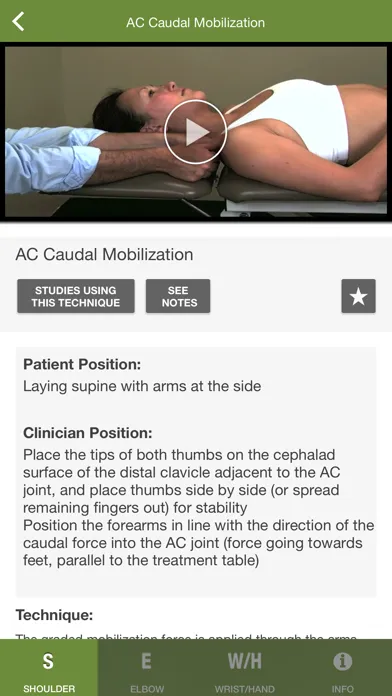 Ảnh chụp màn hình của Mobile OMT Upper Extremity