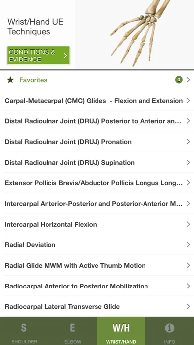 Ảnh chụp màn hình của Mobile OMT Upper Extremity