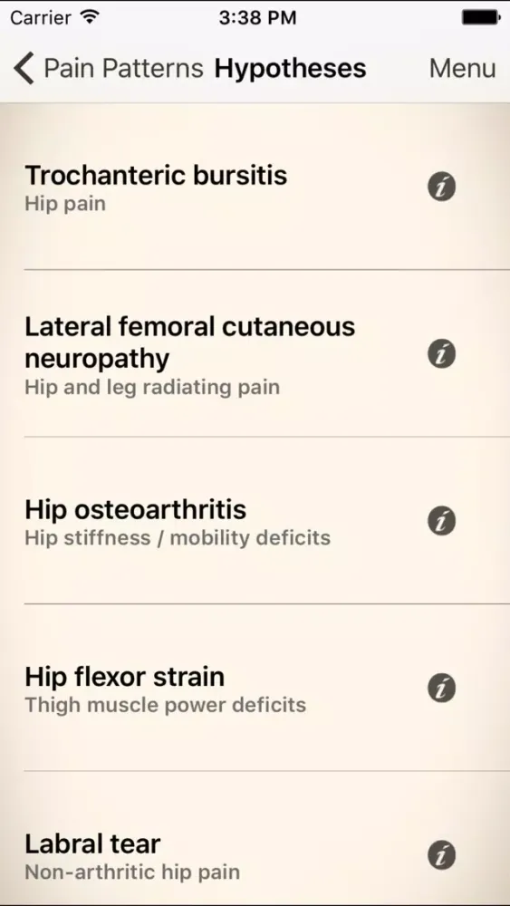 Clinical Pattern Recognition: Hip and Thigh Pain 스크린샷