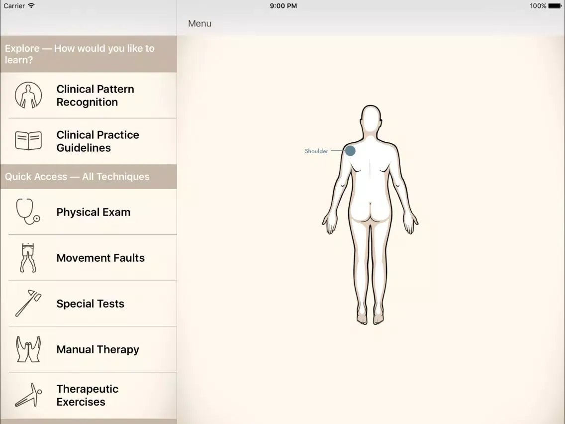 Clinical Pattern Recognition: Shoulder Pain iPad  Ekran Görüntüleri