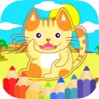 Cat Animal Coloring Drawing Book For Kids & Adults