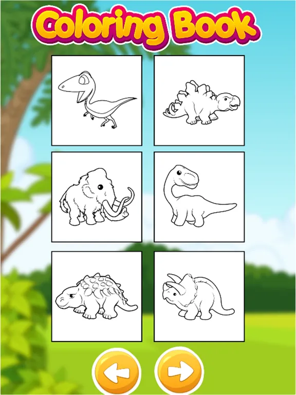 Capturas de tela do Dino Park Coloring Jurassic Dinosaur World iPad 