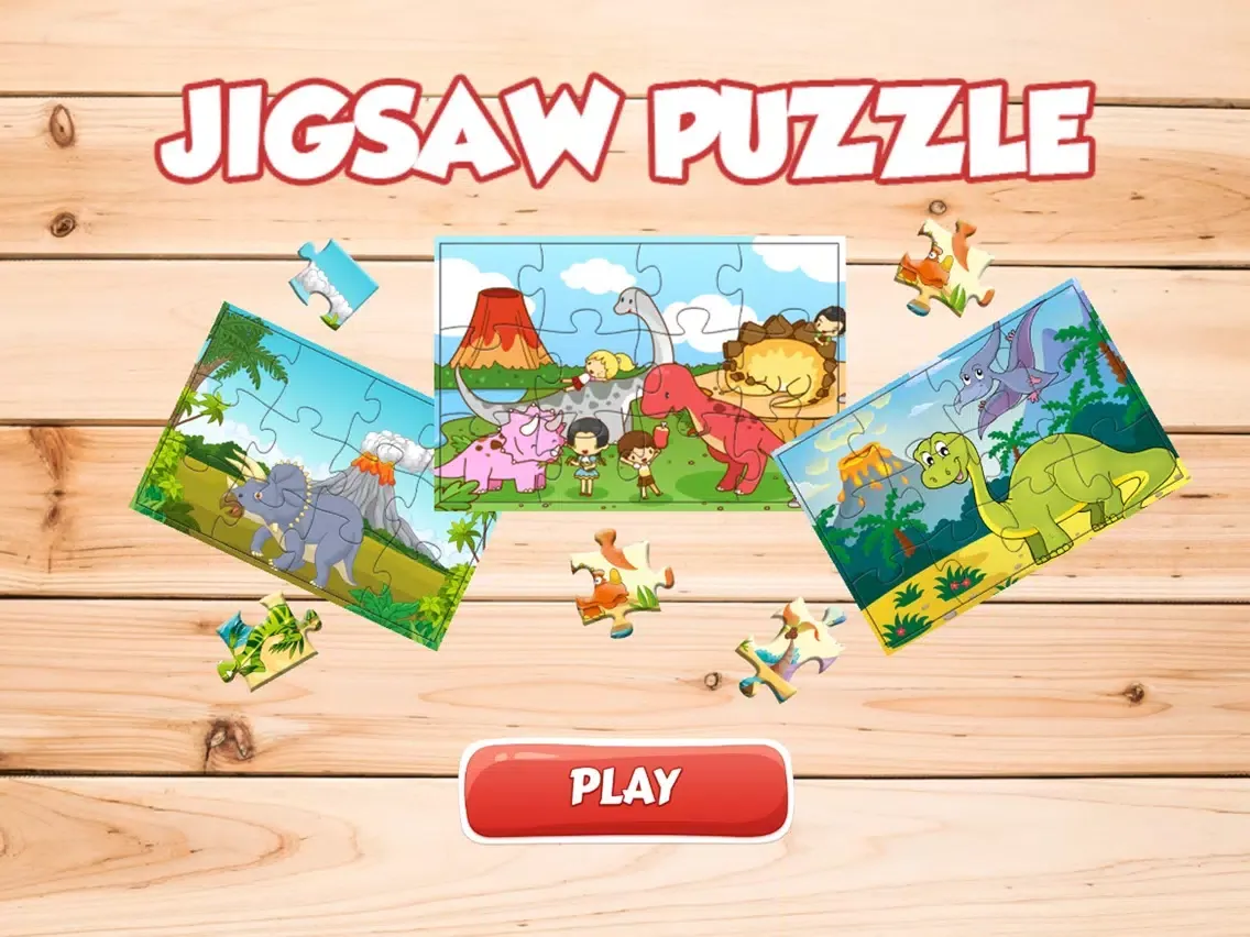 Zrzuty ekranu Dinosaur World Free Jigsaw Puzzle Games for kids iPad 