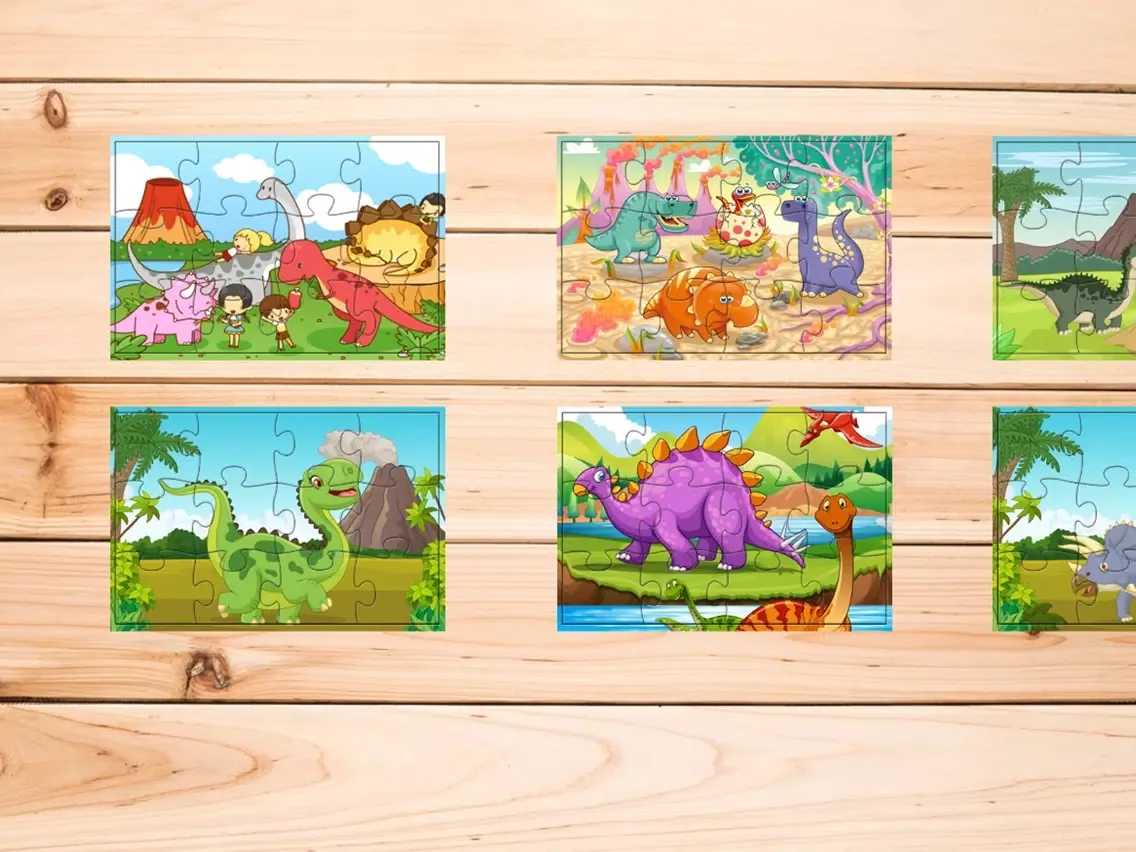 Zrzuty ekranu Dinosaur World Free Jigsaw Puzzle Games for kids iPad 