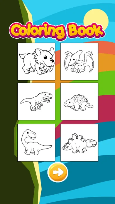 Ảnh chụp màn hình của Little Dinosaur Coloring Pages Kids Painting Games