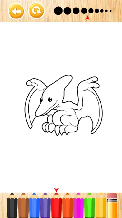 Ảnh chụp màn hình của Little Dinosaur Coloring Pages Kids Painting Games