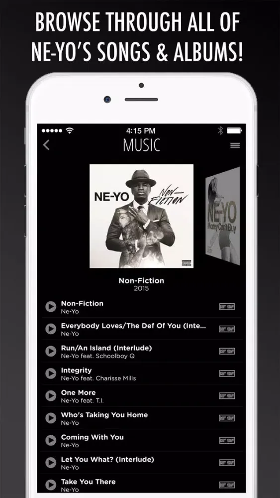 Ảnh chụp màn hình của Ne-Yo Connect