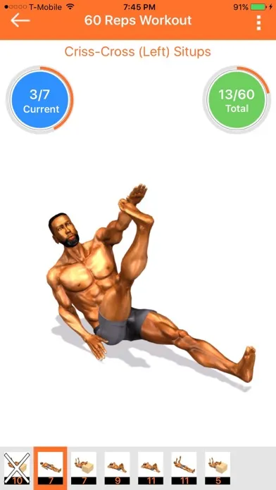 Tangkapan layar Chrono SitUps: 3D Trainer