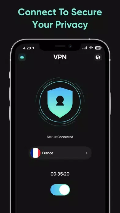 Tangkapan skrin Cloak VPN : Guardian Shield