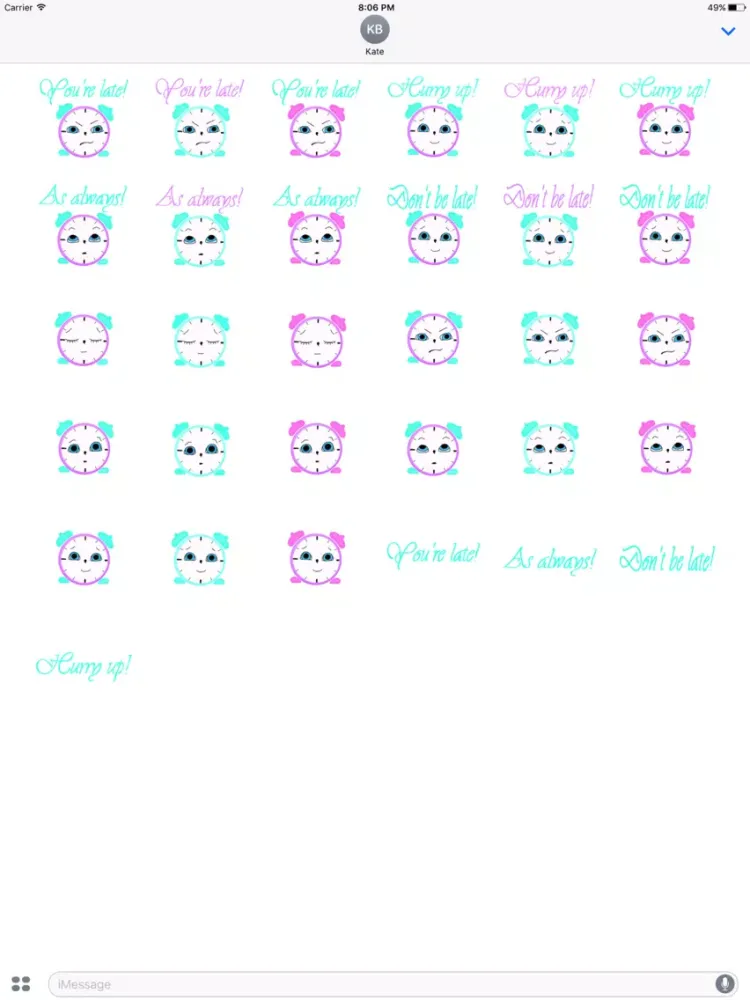 Ảnh chụp màn hình của Clock! stickers iPad 