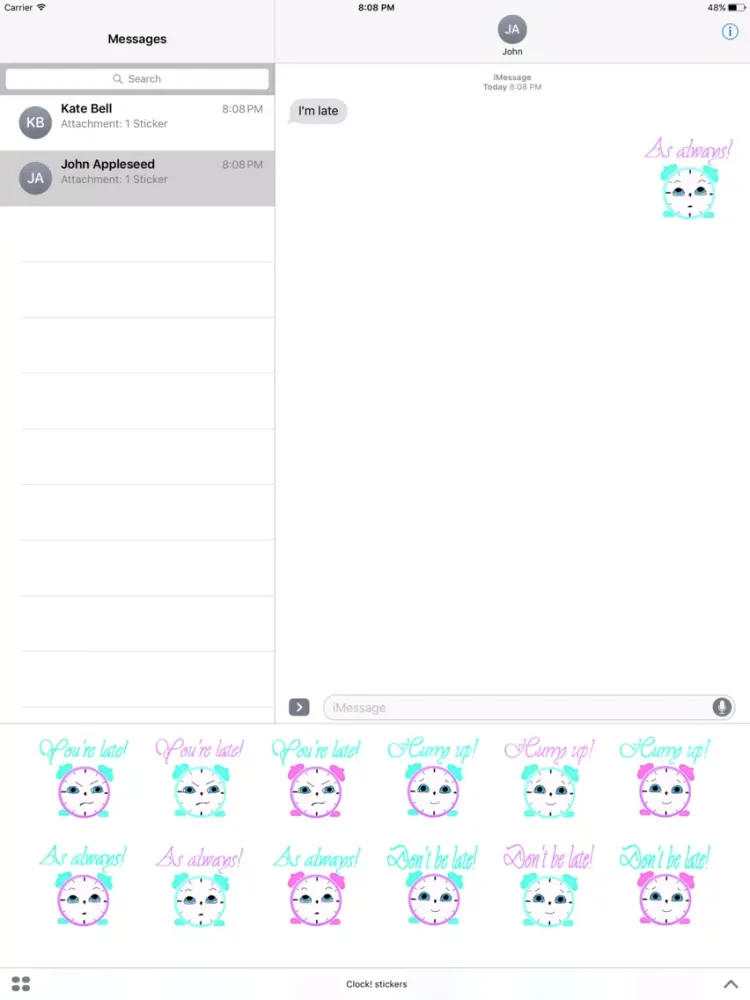 Ảnh chụp màn hình của Clock! stickers iPad 