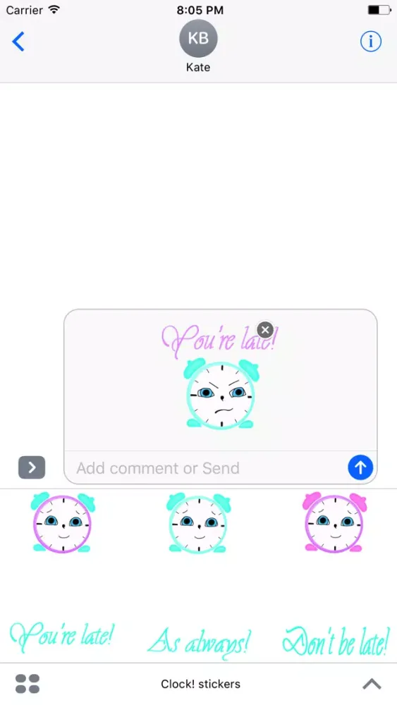 Ảnh chụp màn hình của Clock! stickers