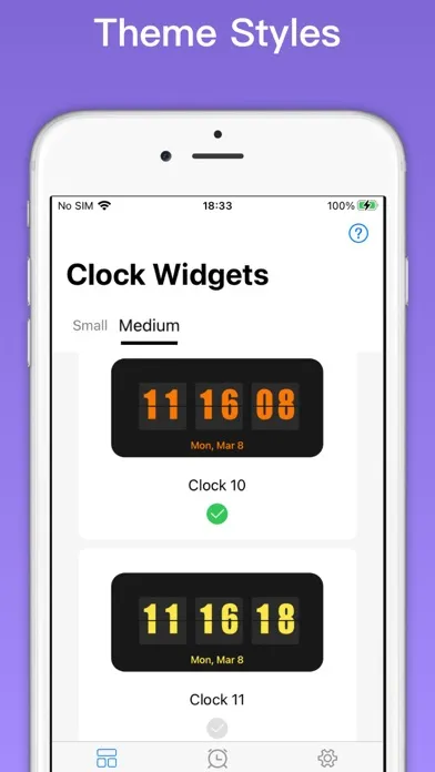Clock Widgets in Standby Mode Ekran Görüntüleri