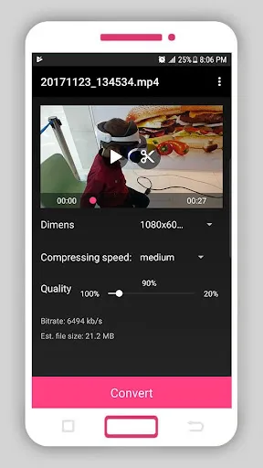 Capturas de pantalla de Smart Video Compressor resizer