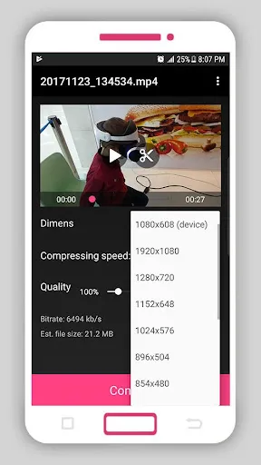 Capturas de pantalla de Smart Video Compressor resizer