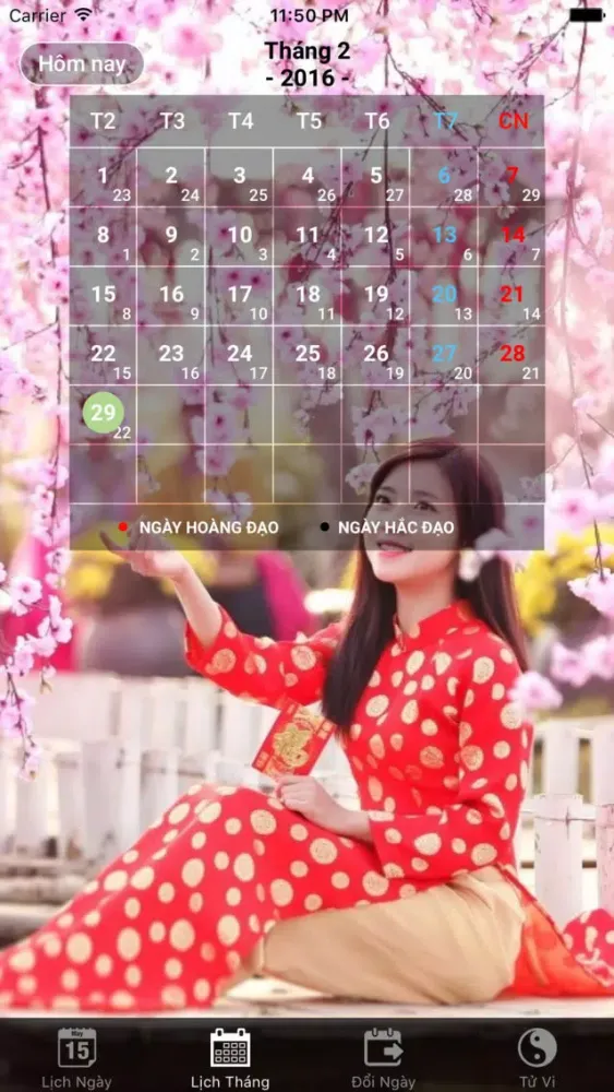 صور Lịch Tử Vi 2016 - Lịch Vạn Niên xem thông tin ngày, giờ hoàng đạo, tiết khí, xuất hành