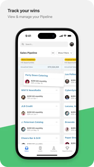 Close CRM Screenshots